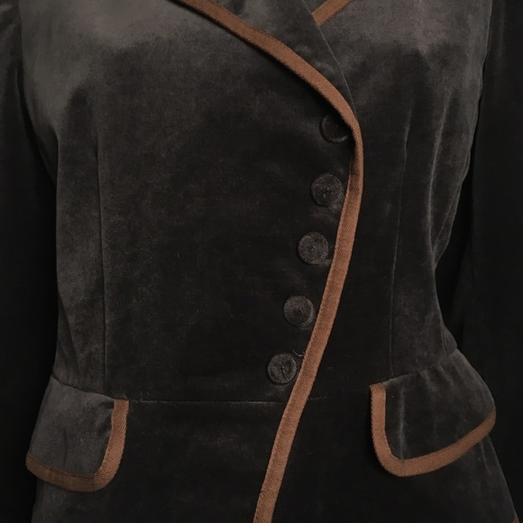 COPY - Philosophy Brown Velvet Jacket US 8 - Picture 3 of 7